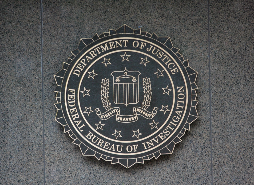 the seal of the department of justice on a wall