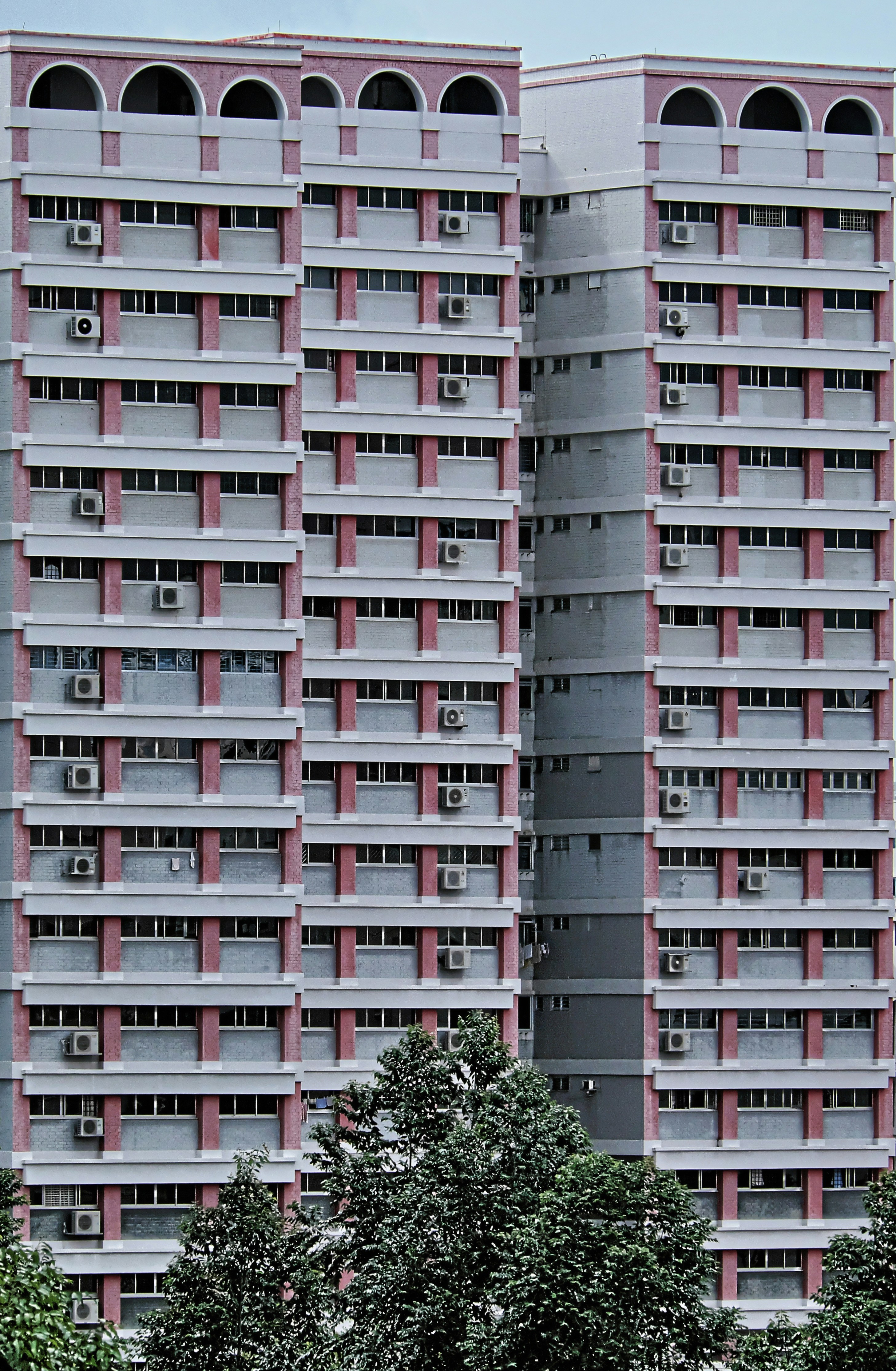 a very tall building with a bunch of windows