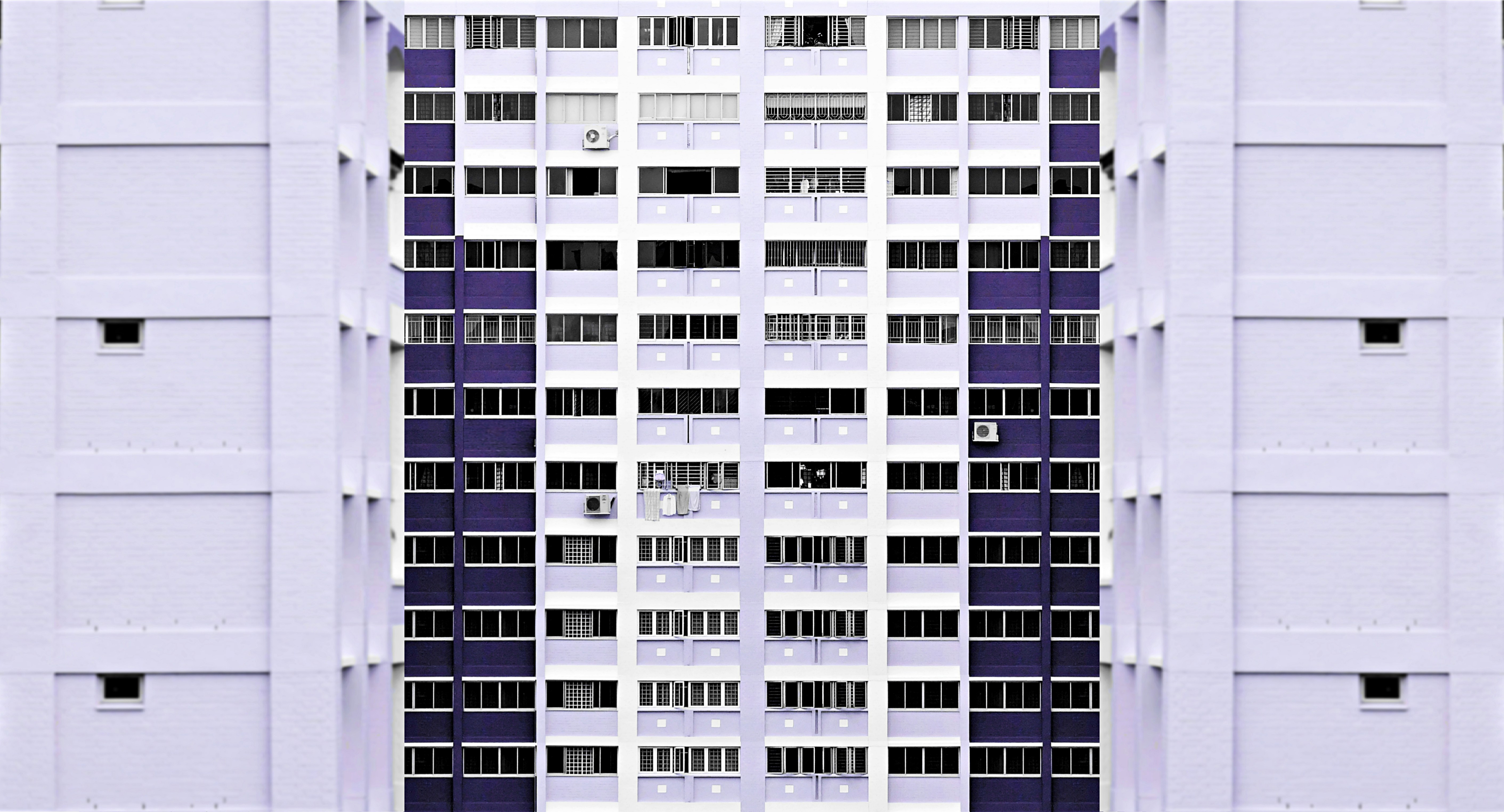 a very tall building with a bunch of windows