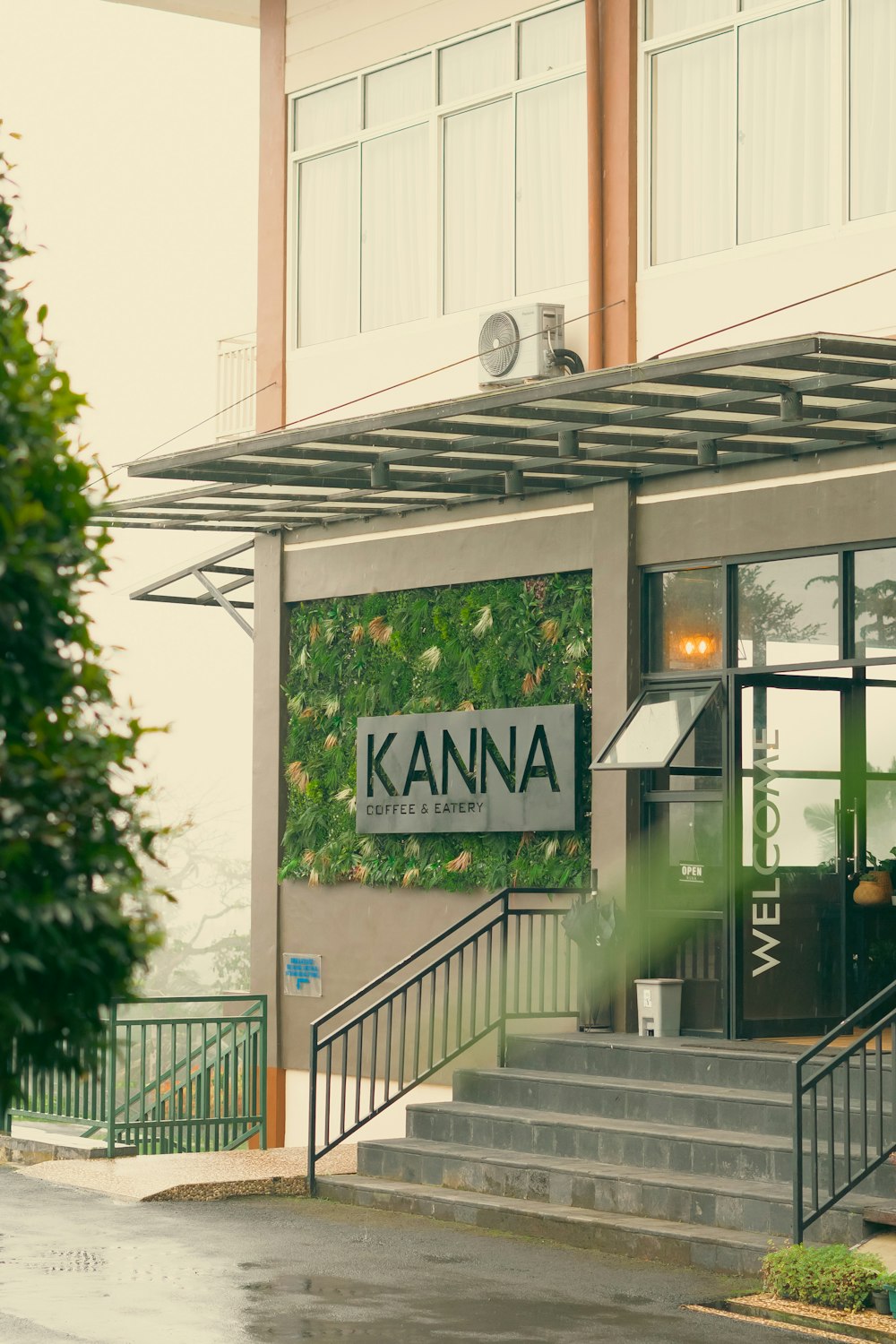 a building with a sign that says kanna on it