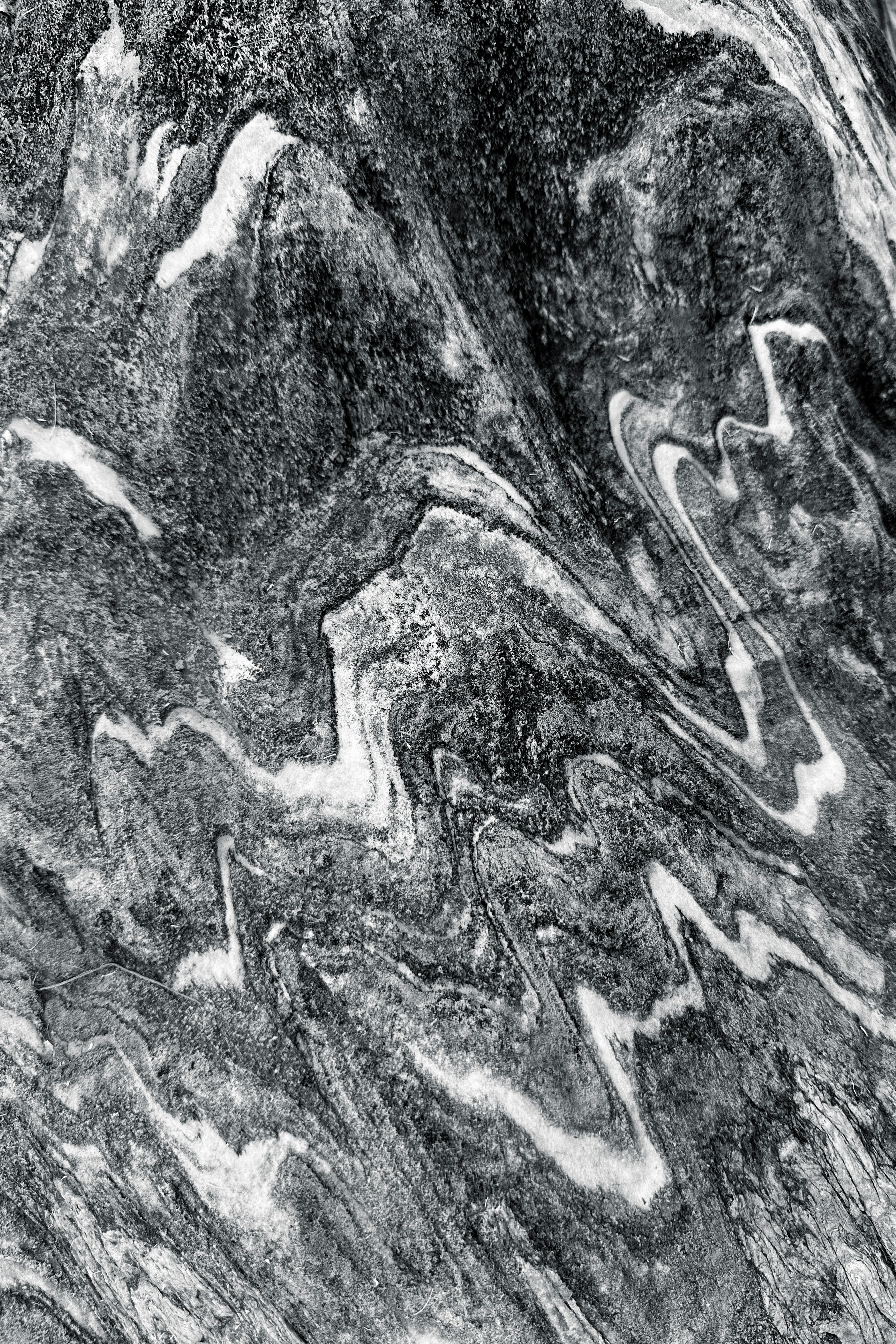 a black and white photo of some rocks