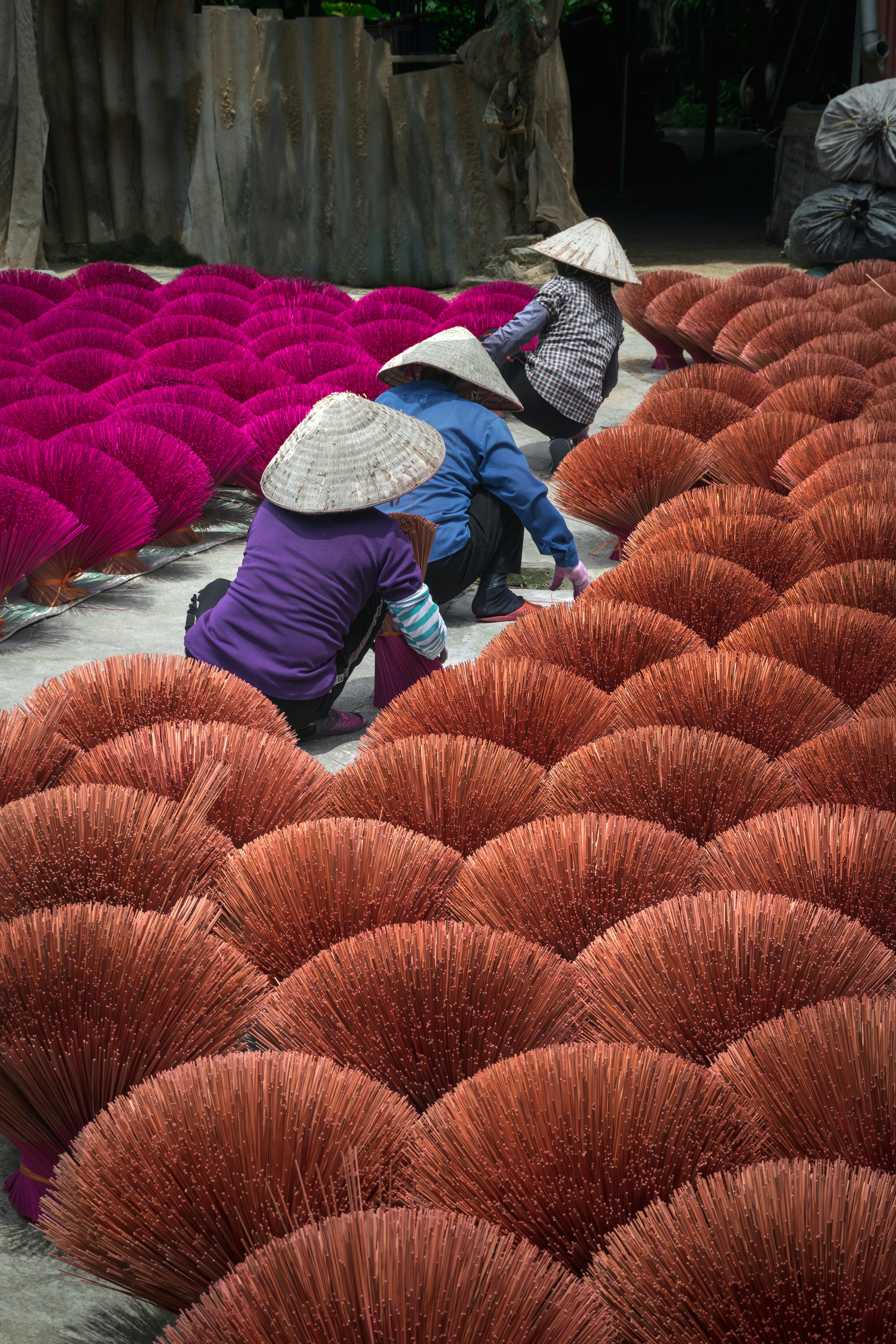 a group of people kneeling down next to each other