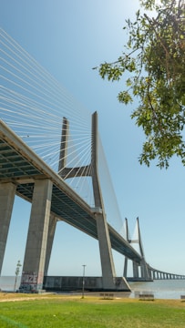 a large bridge spanning over a body of water