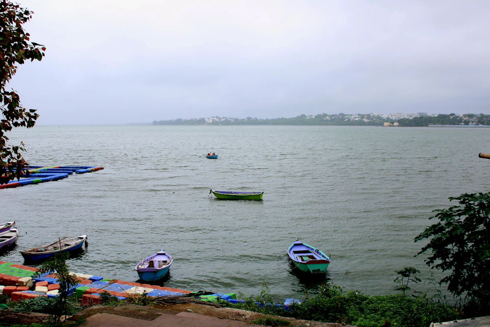 Boats on the Upper Lake, Bhopal — replace with our trip photo