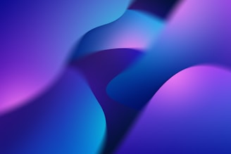 A dynamic cloud infrastructure visualization with smooth gradient waves in royal blue and soft violet.