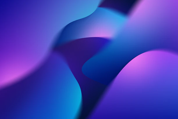Abstract cloud and digital network graphic with smooth blue gradients representing cloud technology.
