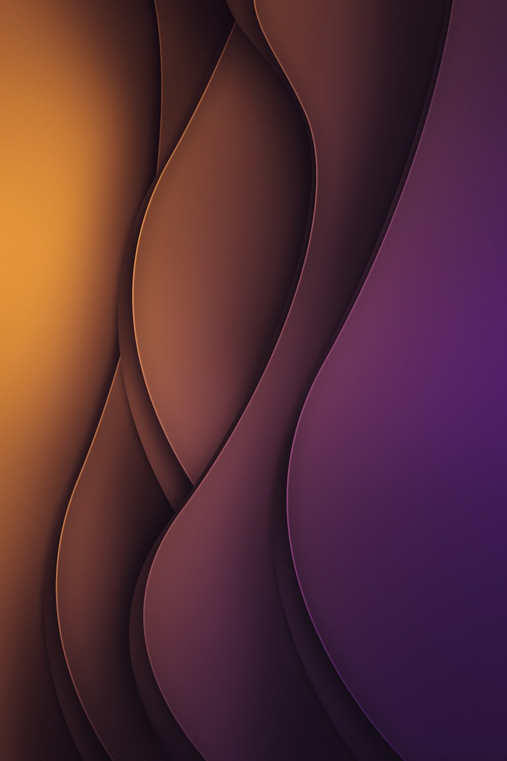 a purple and orange abstract background with curves