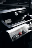 a close up of a grill on a table