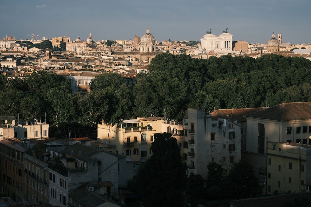 a view of a city from a hill