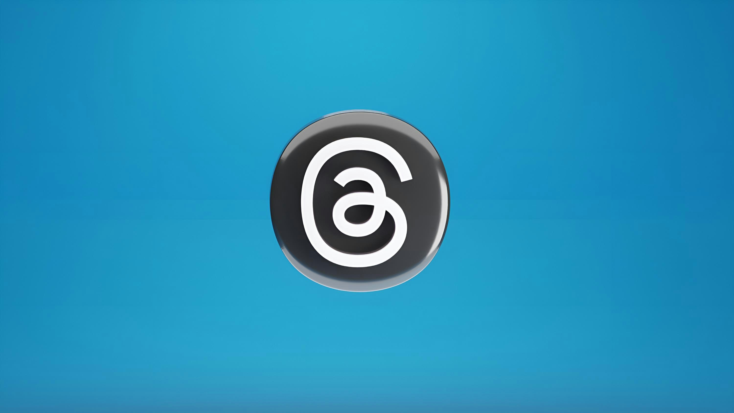 Threads logo 3d render