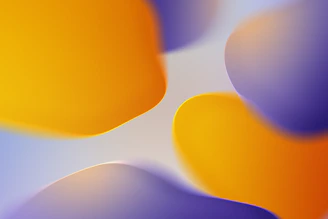 Abstract shapes in muted reds and oranges blending softly.
