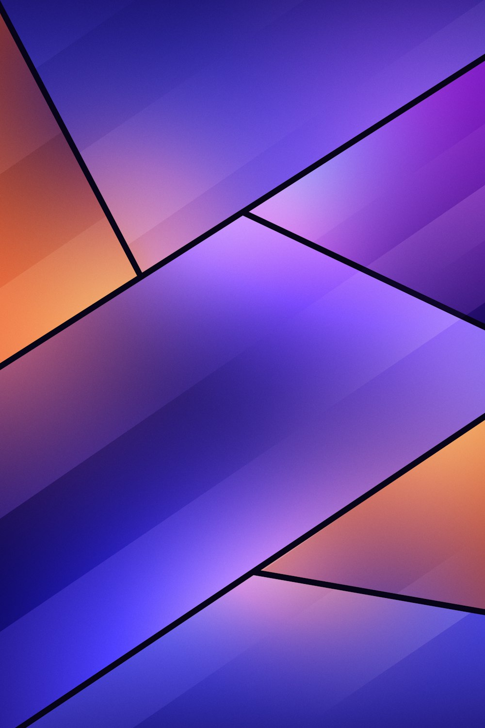 a purple and orange background with a diagonal design
