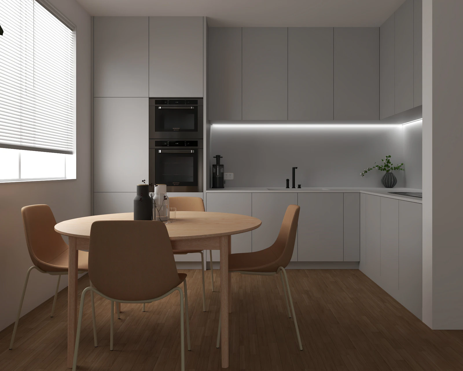 Modern kitchen renovation in a Riyadh home