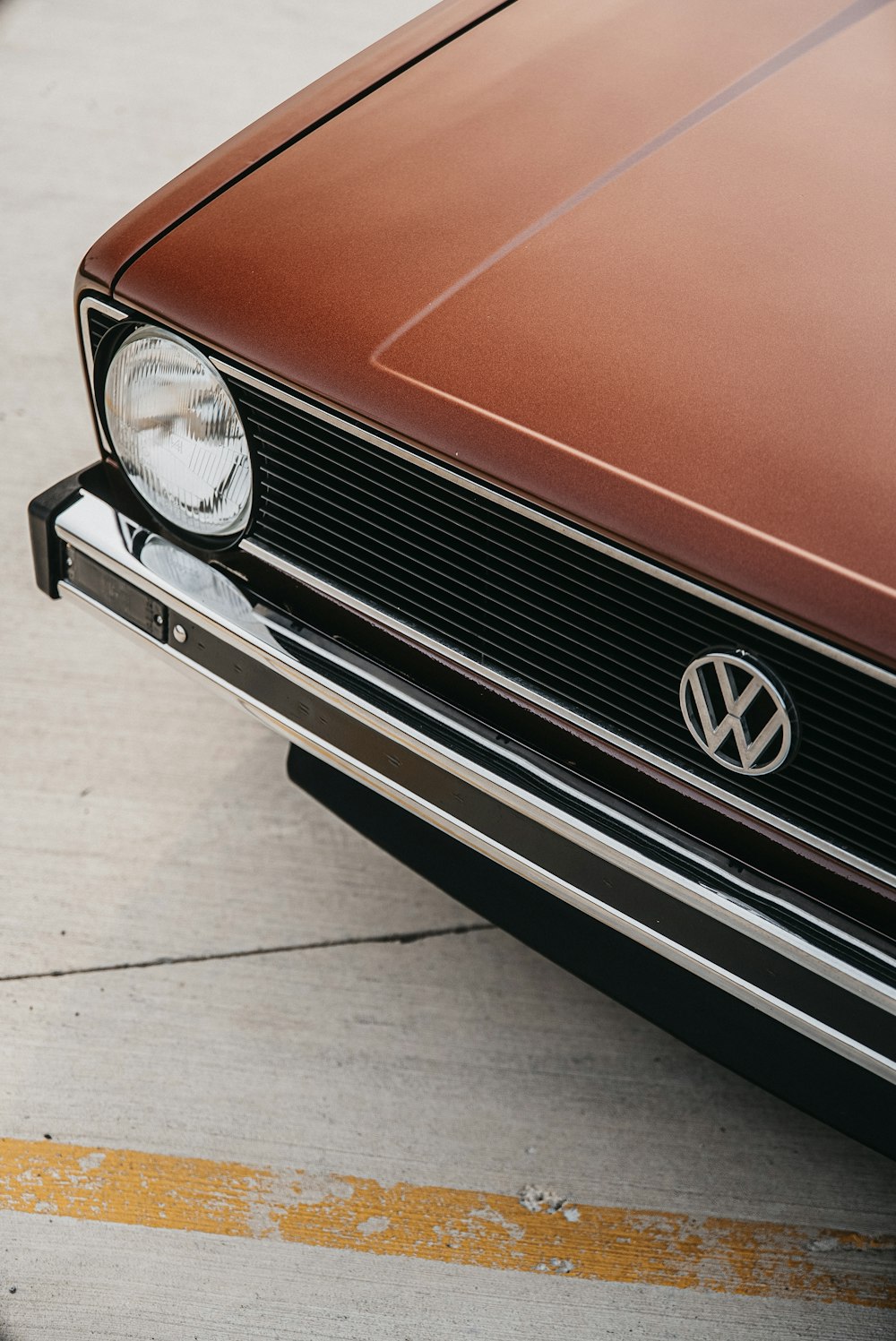 a close up of the front end of a car