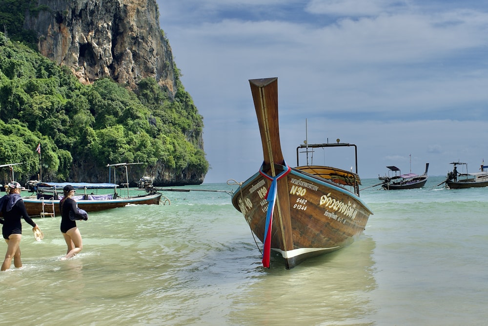 a couple of boats that are in the water