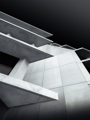 Aerial perspective of a newly completed industrial facility with clean lines.