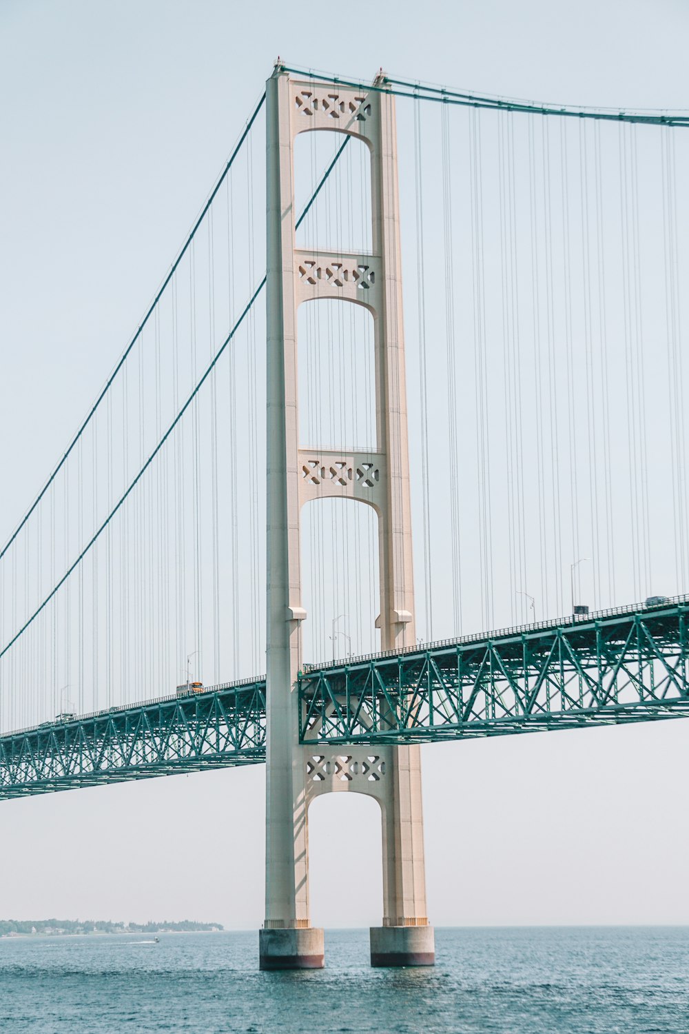 a large bridge spanning over a body of water