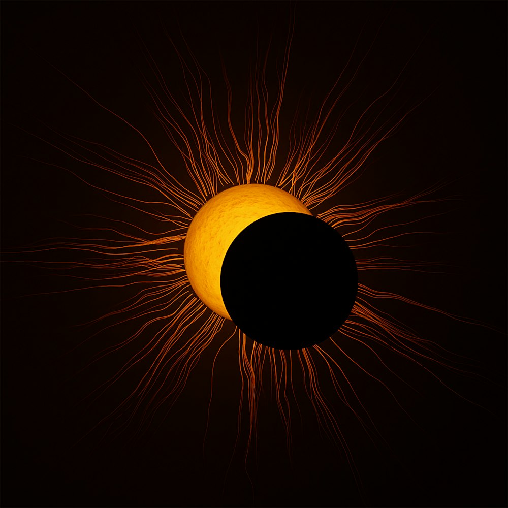 a partial view of a solar eclipse in the sky