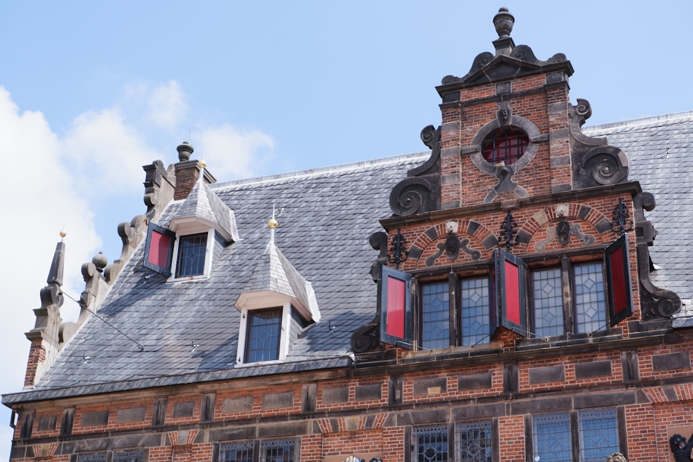 a building with a clock on the front of it