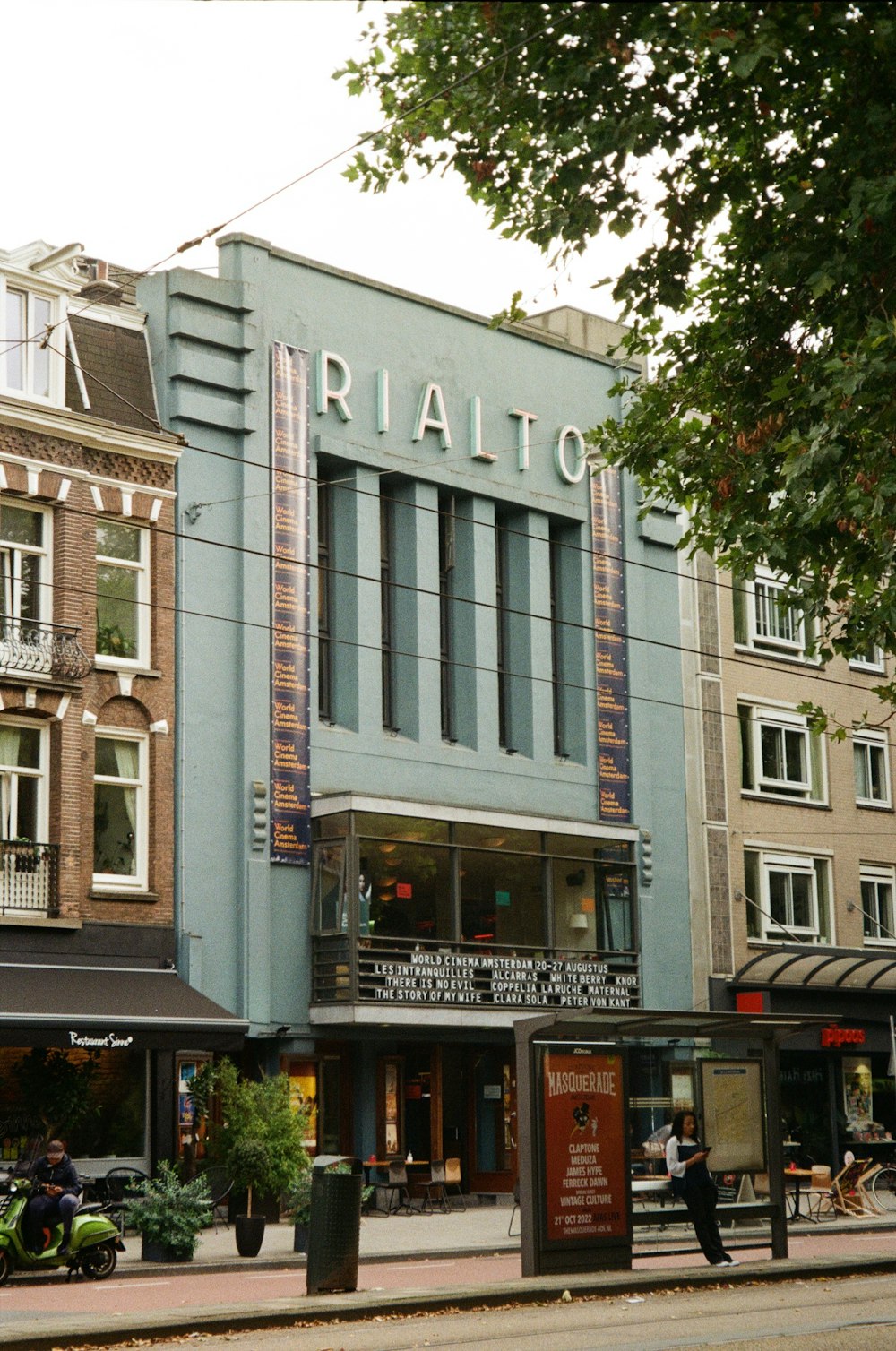 a building with a sign on the front of it