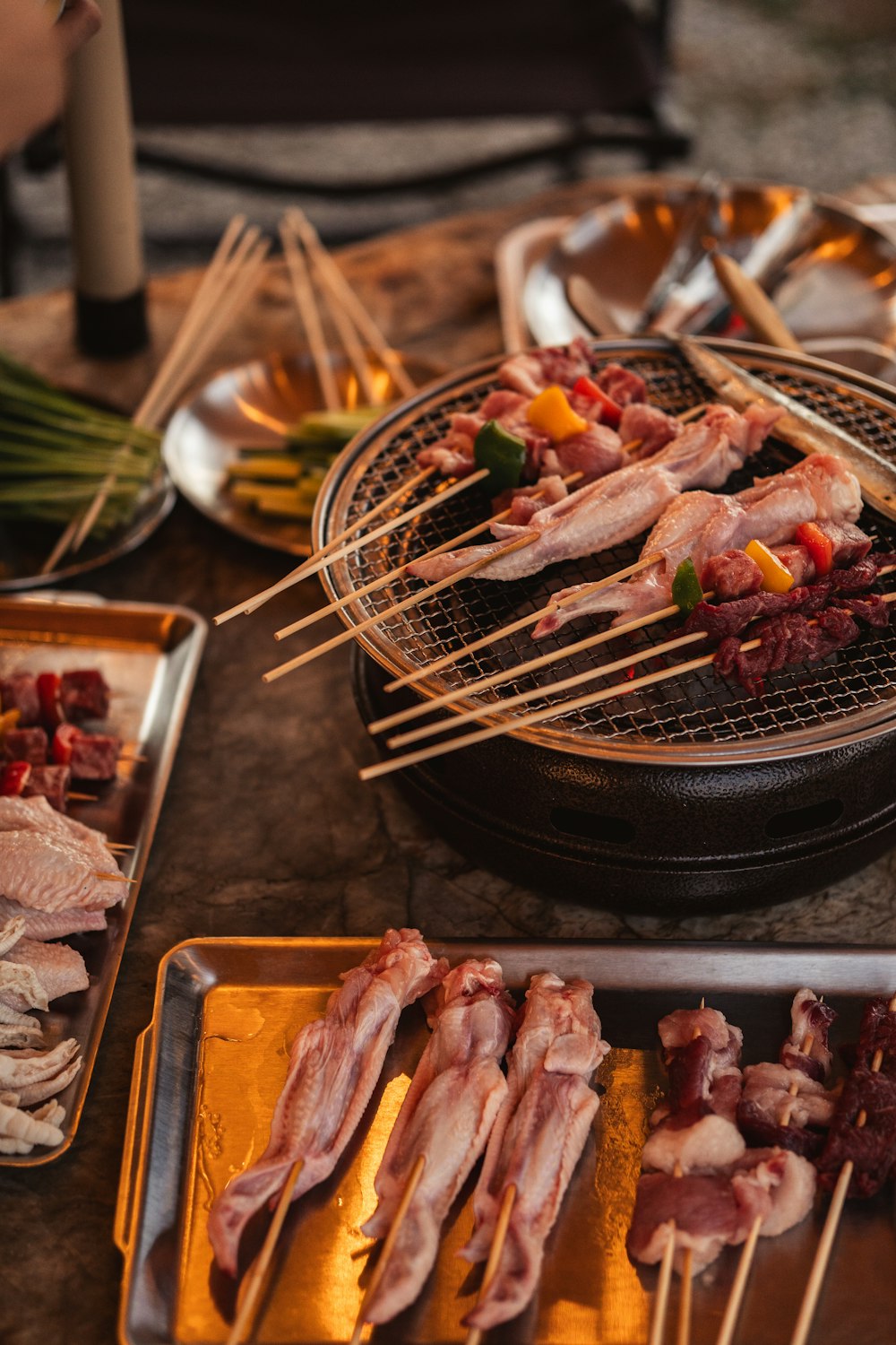 a bunch of food that is on a table