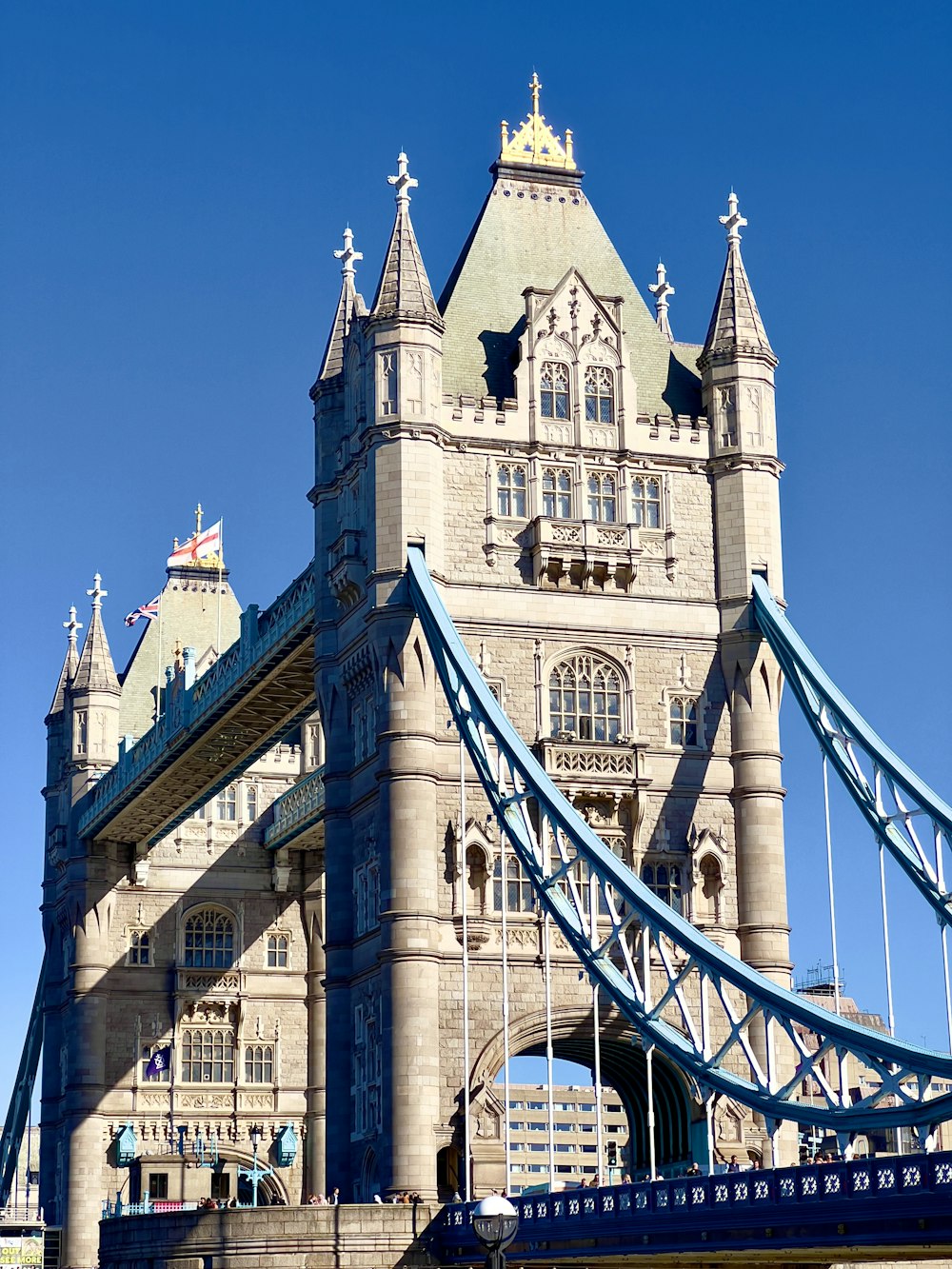 a very tall bridge with a very tall tower