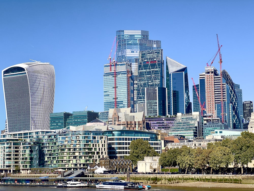 a view of the city of london from across the river