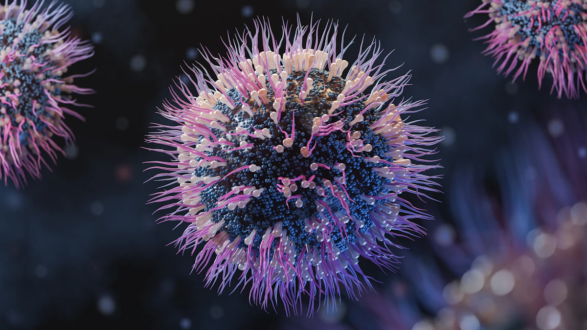 Synthetic biology lab where AI-designed viruses are synthesized
