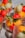 A collection of glasses filled with colorful scoops of fruit, including watermelon, cantaloupe, and honeydew, garnished with fresh mint leaves. The fruit balls are vibrant and visually appealing, arranged artfully in transparent glassware.