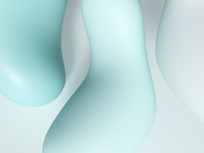 a white and blue background with wavy shapes