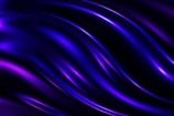 Royal purple and soft gold abstract waves flowing together symbolizing harmony.