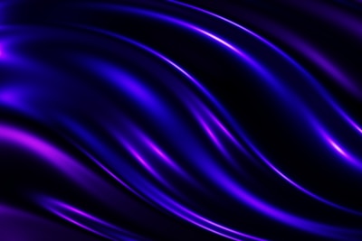 Royal purple and soft gold abstract waves flowing together symbolizing harmony.