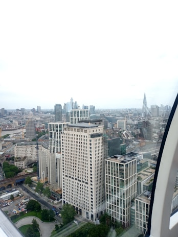 A panoramic view of Quito's cityscape with modern office buildings representing corporate growth.