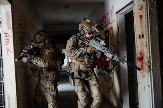 soldiers with tactical assault panels