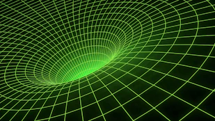 a computer generated image of a green tunnel
