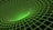 A green grid forms a three-dimensional tunnel-like structure or vortex against a dark background. The lines are evenly spaced and create a sense of depth and motion.