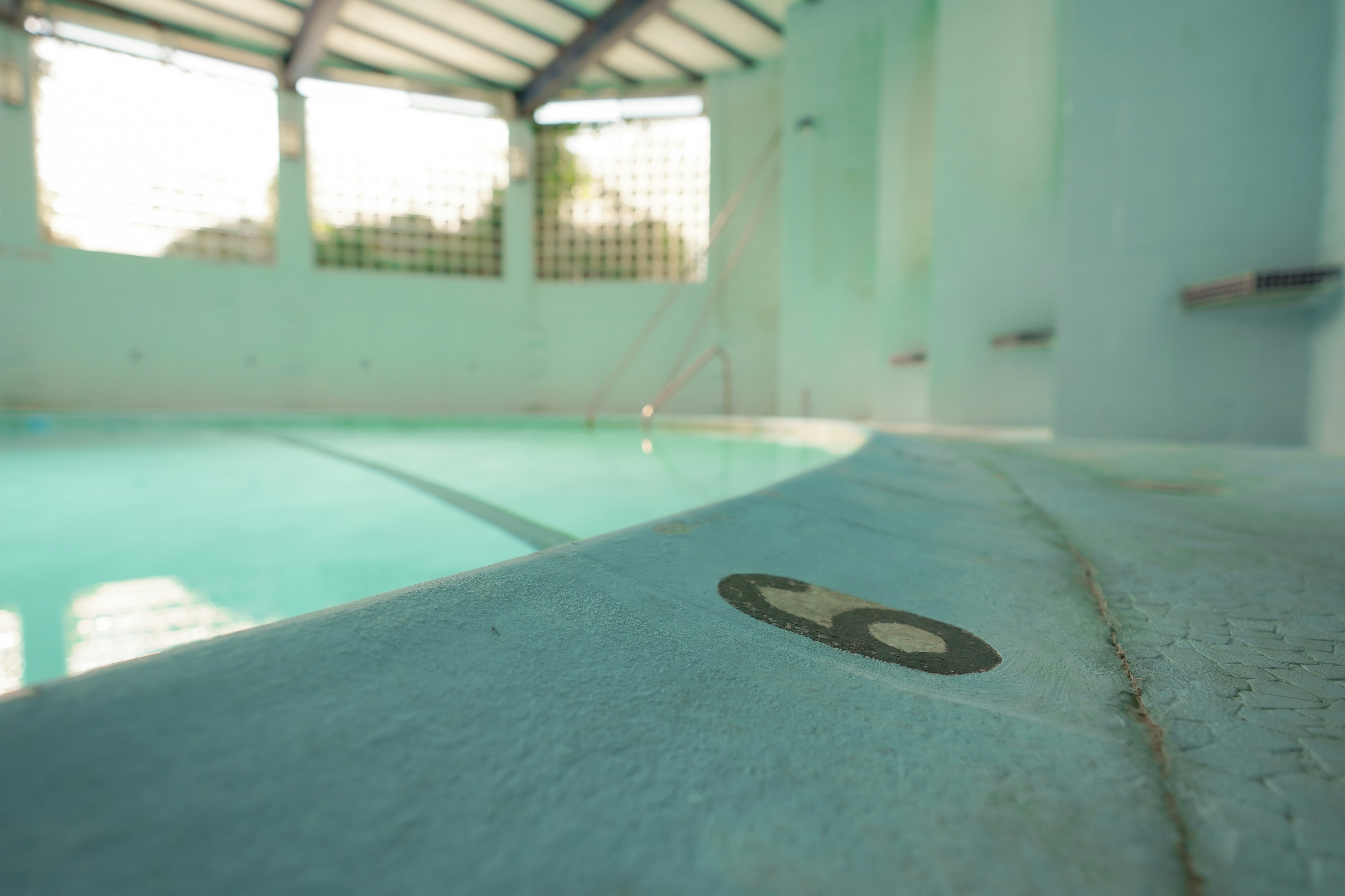 Vintage but well-maintained public swimming pool