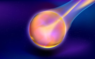 A glowing neon tazik mascot floating joyfully against a starry deep space background with sparkles.