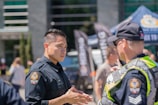 A group of officers participating in a community outreach event.