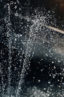 Close-up of water droplets in a nebulization cooling system.