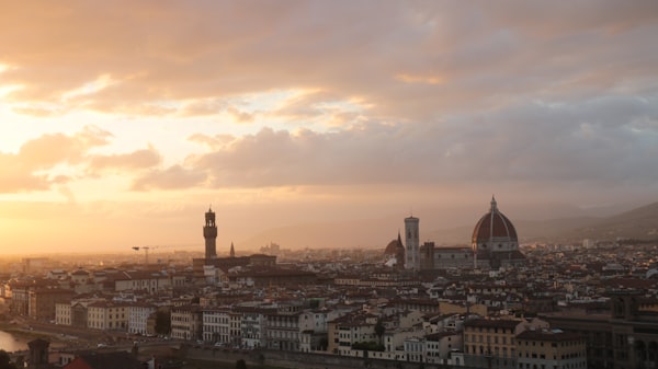 Piazzale Michelangelo sunset view Florence