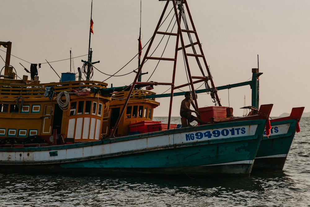 a boat that is sitting in the water