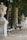A thoughtful man reading the book in a park surrounded by trees.