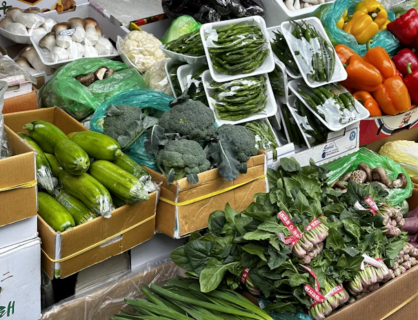 Farm-fresh exotic tropical vegetables neatly arranged in eco-friendly packaging ready for delivery.