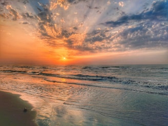 A stunning sunset over a budget-friendly beach destination.