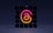 A stylized 'at' (@) symbol rendered in a gradient of pink, orange, and purple, set against a grid of shiny black cubes. The background is dark, creating a stark contrast with the vibrant colors of the symbol.