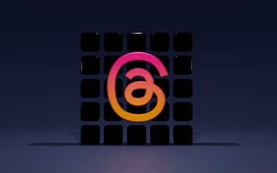 Minimalist pink and black digital art symbolizing media innovation.