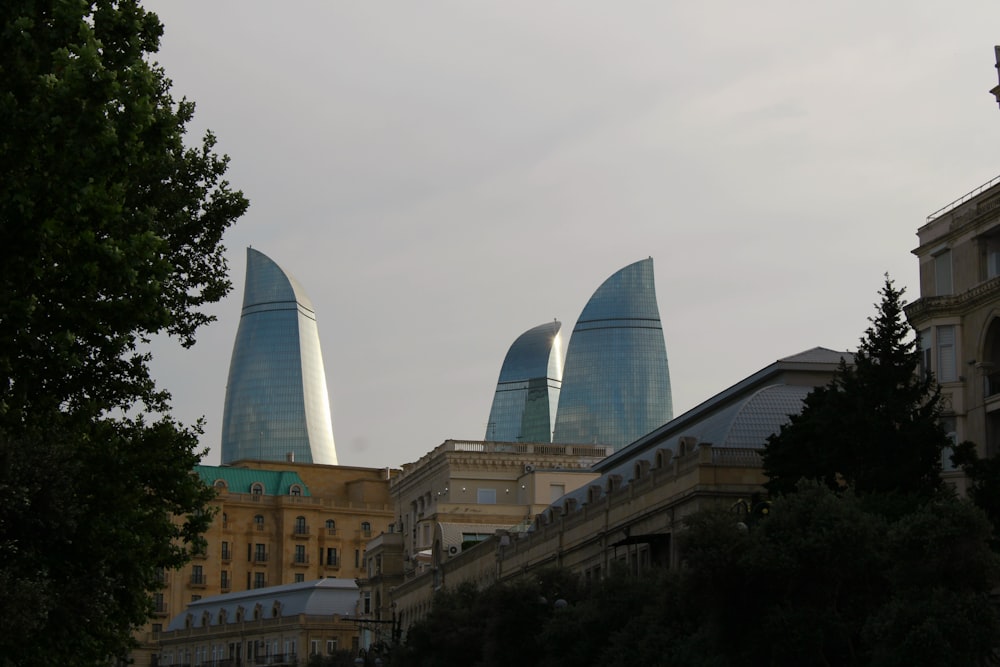 a group of buildings that are next to each other