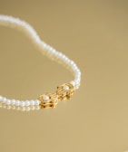 Delicate pearl necklace perfect for special occasions.