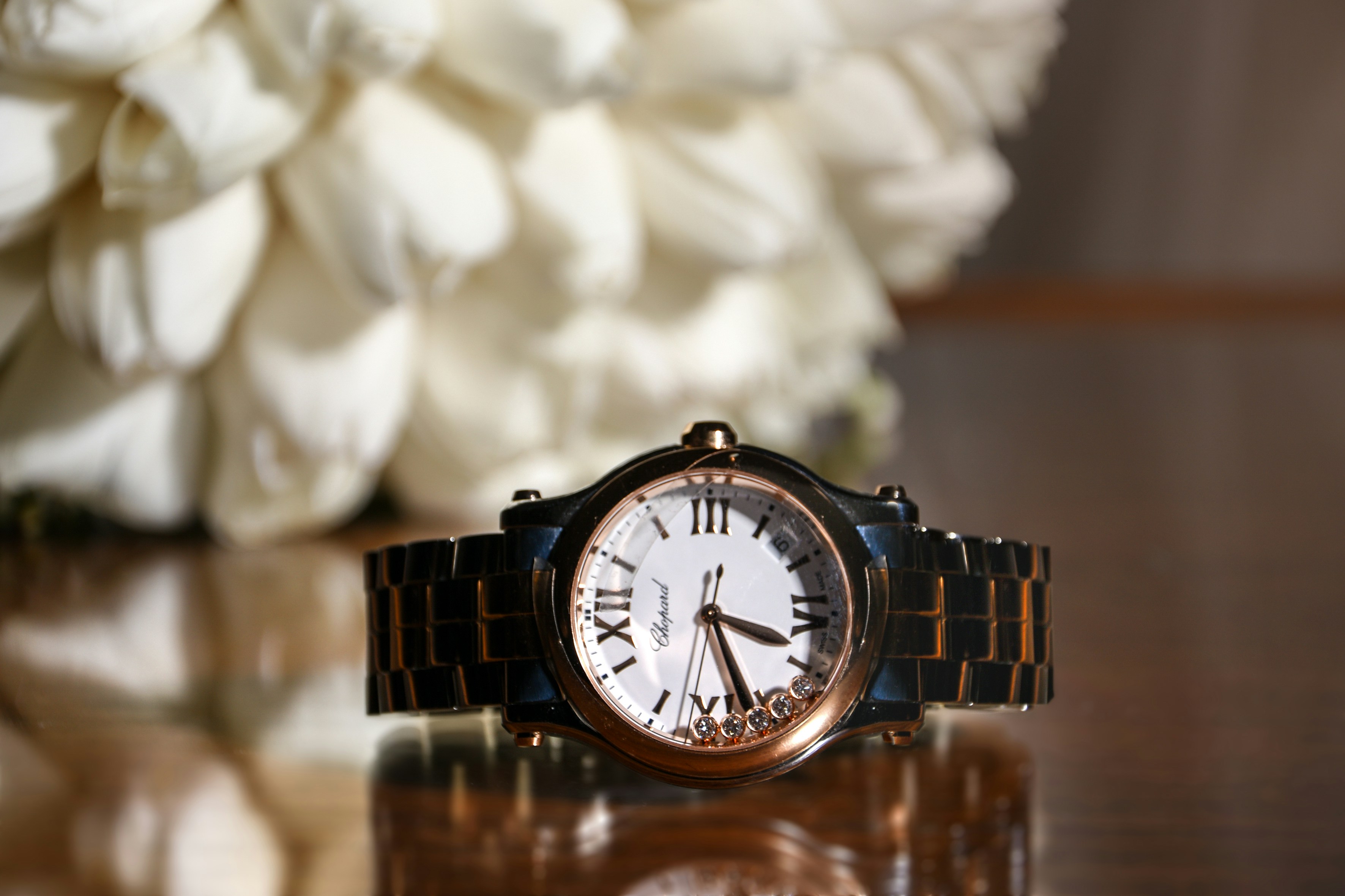 Chopard Watch with white flower